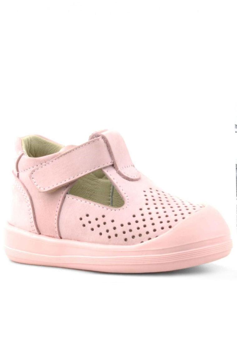 Rakerplus Shaun Hakiki Deri Pembe Cırtlı Anatomik Bebek Sandalet