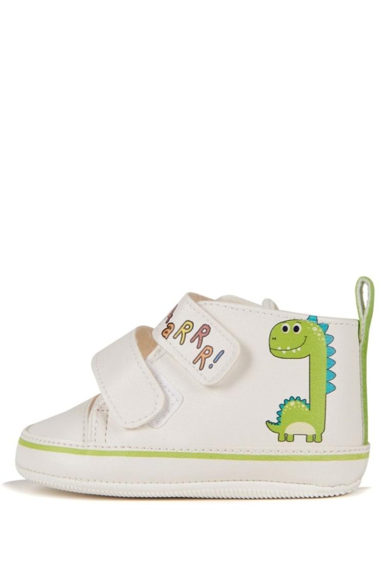 First Step Dinozor Erkek Bebek Cırt Cırtlı Patik Ayakkabı