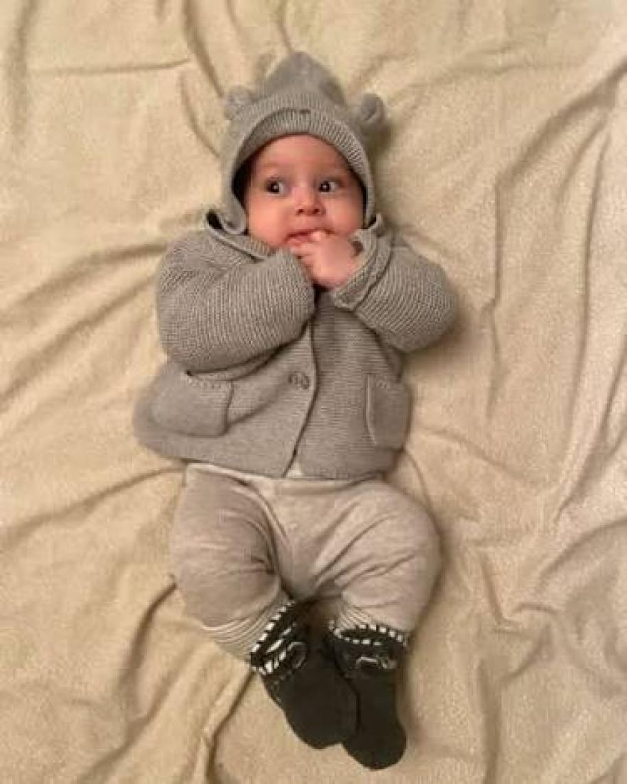 Ella Bonna Polar Bebek Pandufu, Kaydırmaz Taban, Organik Pamuk Astarlı, İlk Adım Ev Patiği, Antrasit