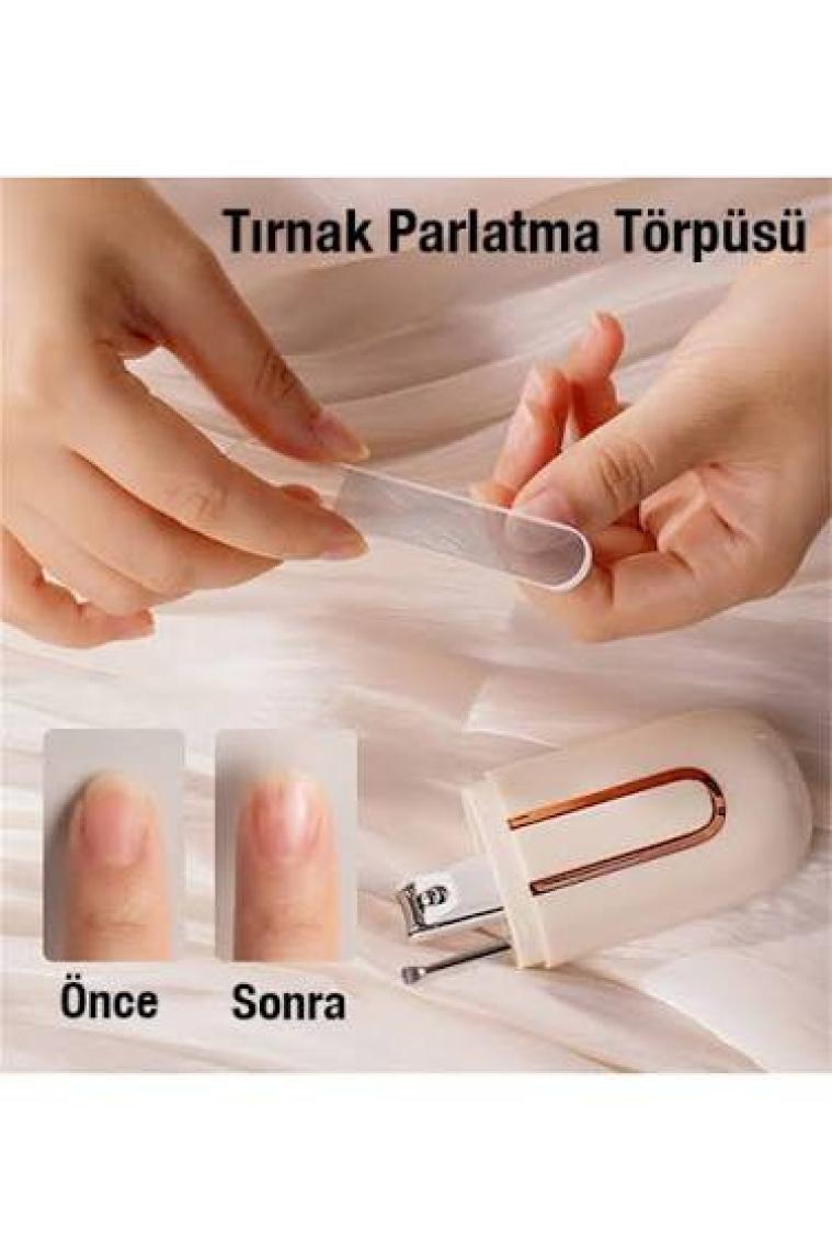 Ezere 3in1 Taşınabilir Tırnak Makası + Törpü + Kulak Kaşığı Bakım Seti