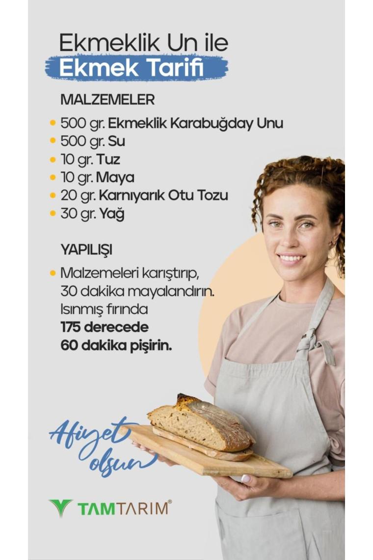 (glutensiz) 100% Karabuğday Unundan Ekmeklik Un 2 kg