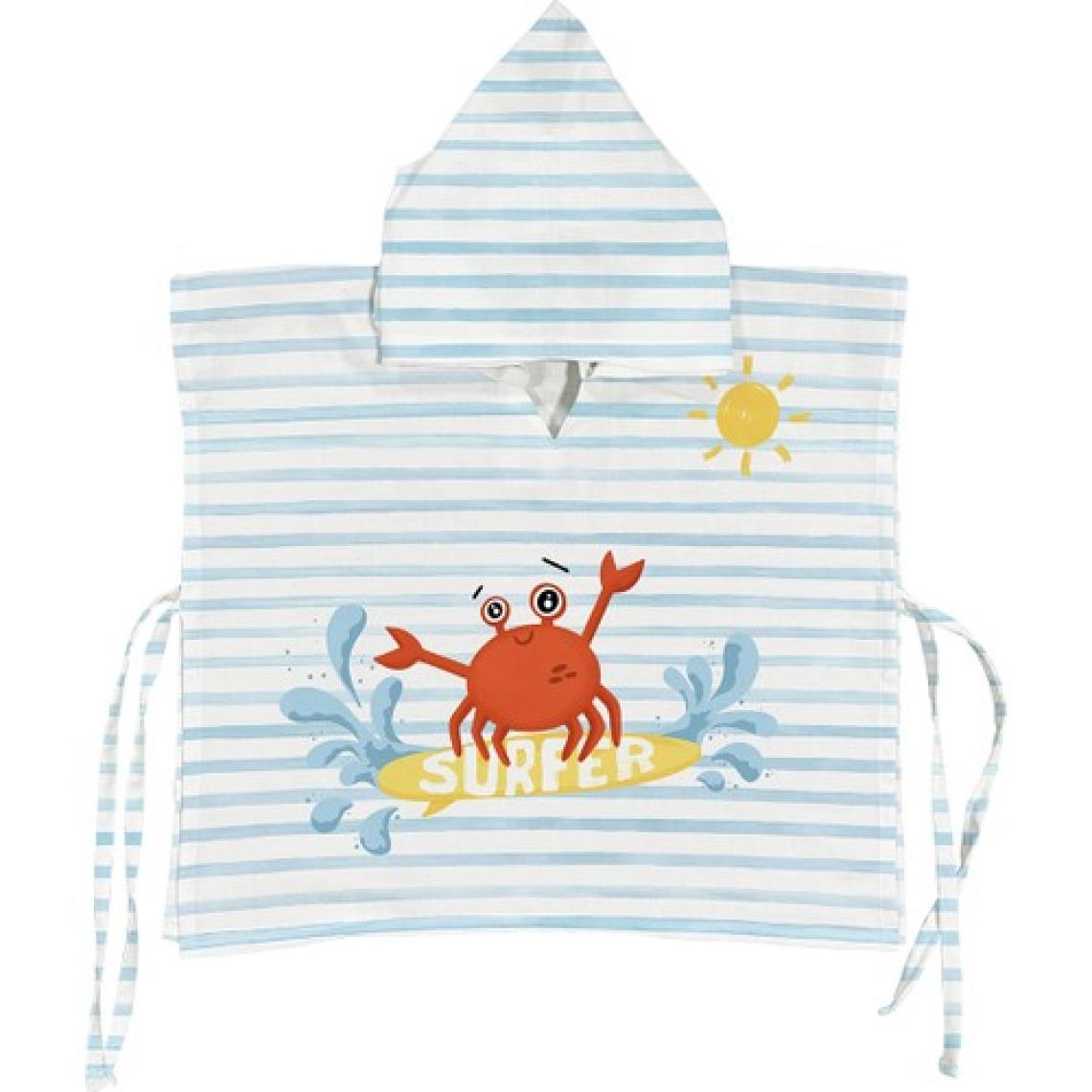 Casadora Baby Surfer Crab %100 Pamuk Bebek / Çocuk Müslin Panço