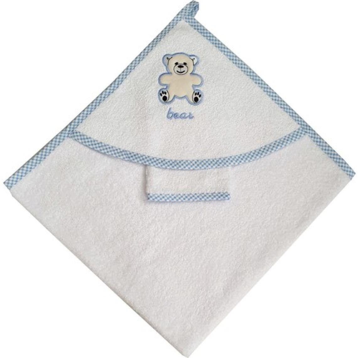 Nazbaby Ayıcıklı Bebek Havlusu - Mavi