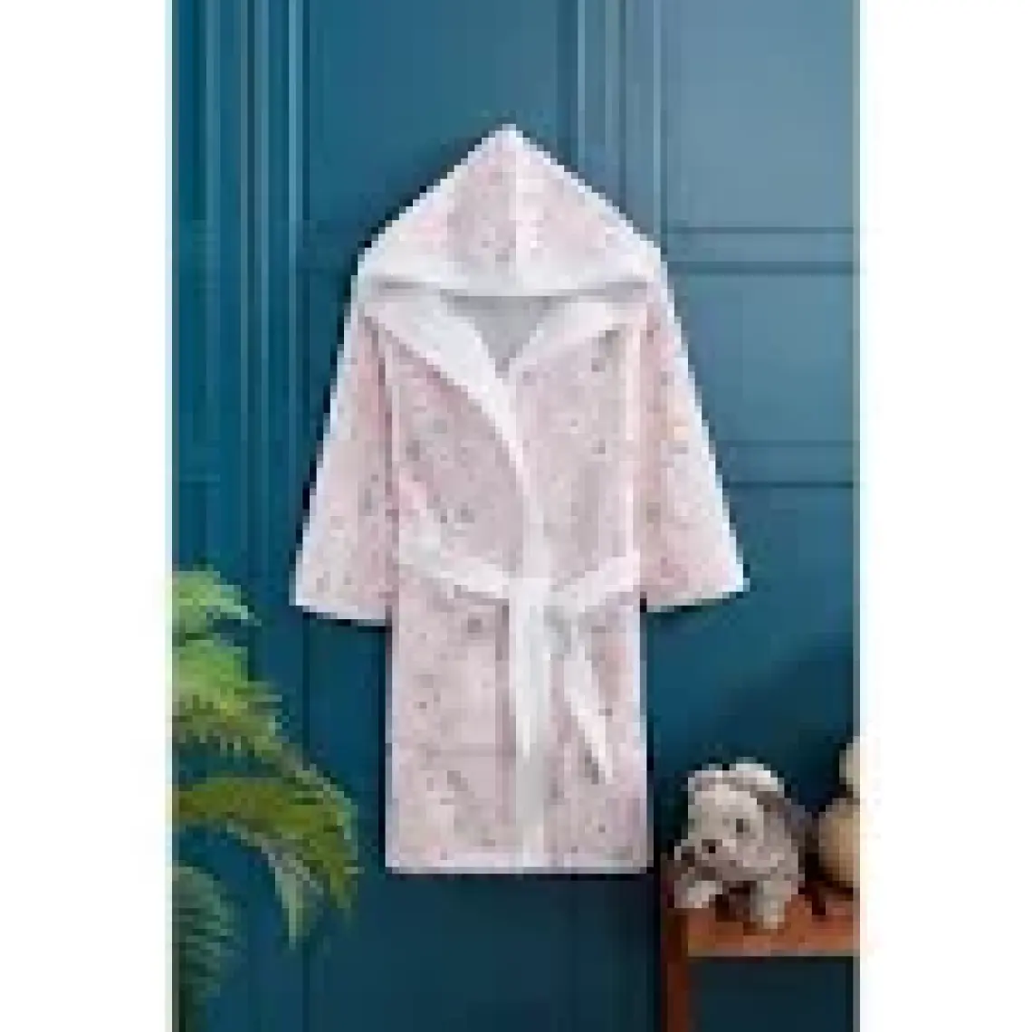 Vevien Home Daisy Dijital Baskılı Çocuk Bornozu 9-10 Yaş