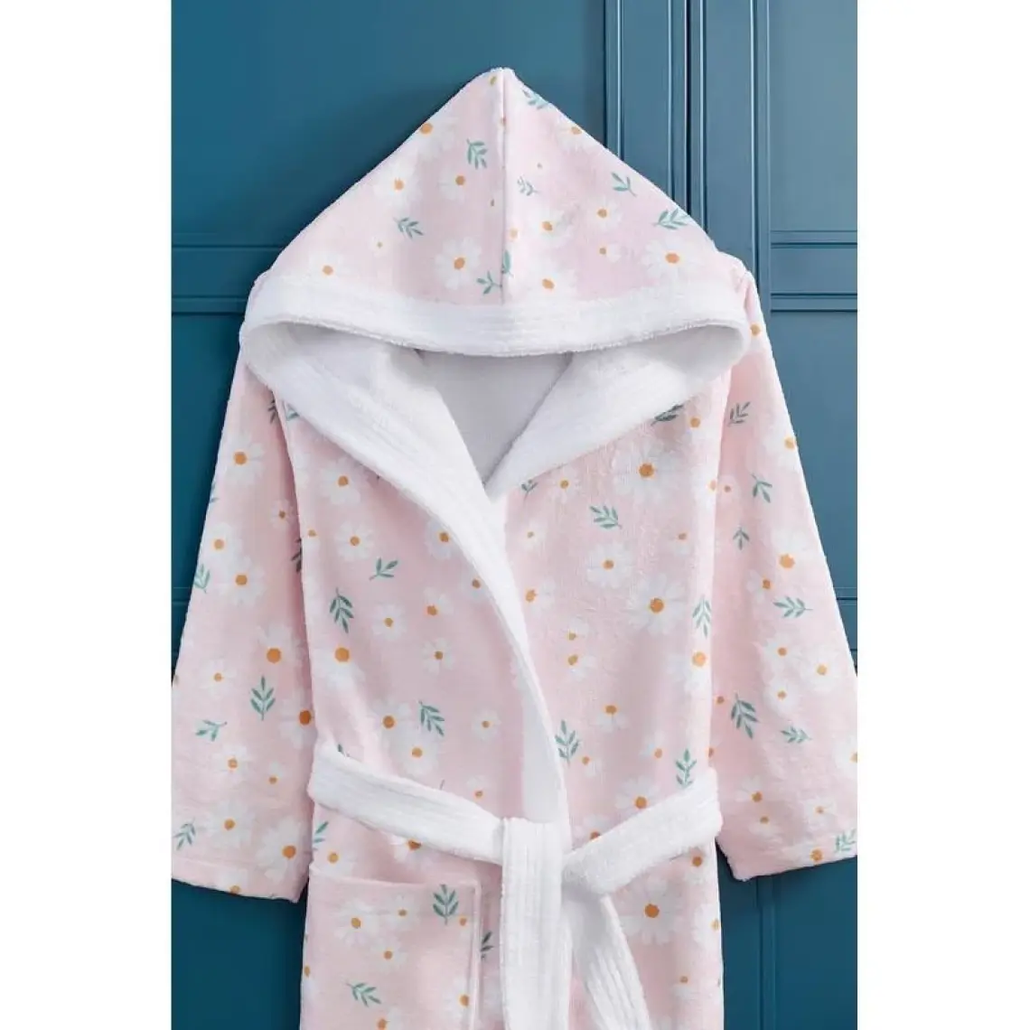 Vevien Home Daisy Dijital Baskılı Çocuk Bornozu 9-10 Yaş
