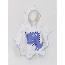 Airycot Çocuk Panço Havlu Mavi Dino