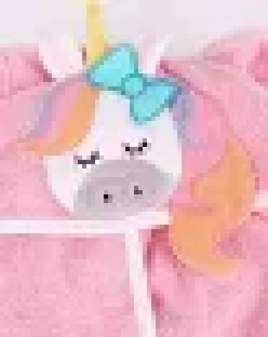 Baveno  Pamuklu Unicornlu Çocuk Bornozu