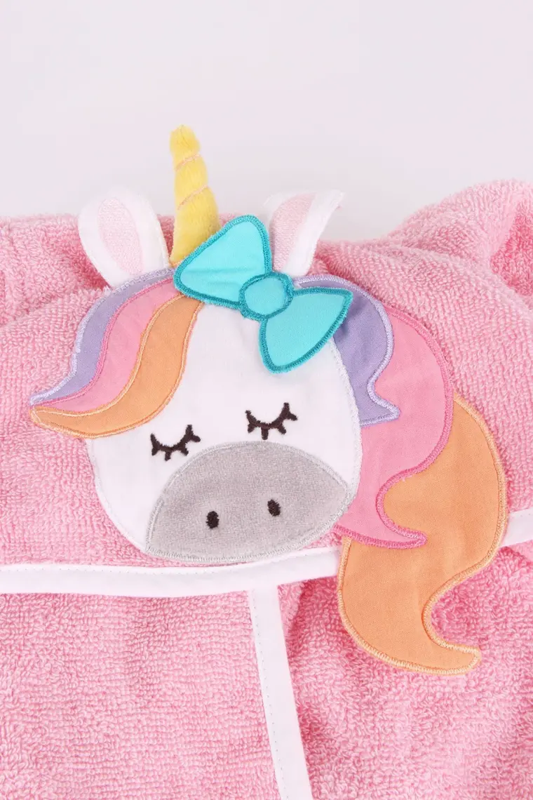Baveno  Pamuklu Unicornlu Çocuk Bornozu