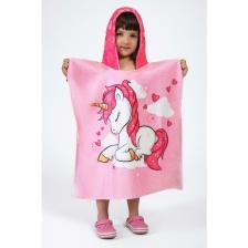 Vevien Home Unicorn Desen Çocuk Panço Plaj Havlusu 5-6 Yaş