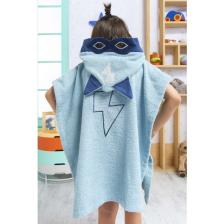 Ely Parker Panço Çocuk Bornoz Kapşonlu (3-8 Yaş) İç-Dış Yüzey Pamuklu Bebek Erkek Superhero Süper Kahraman