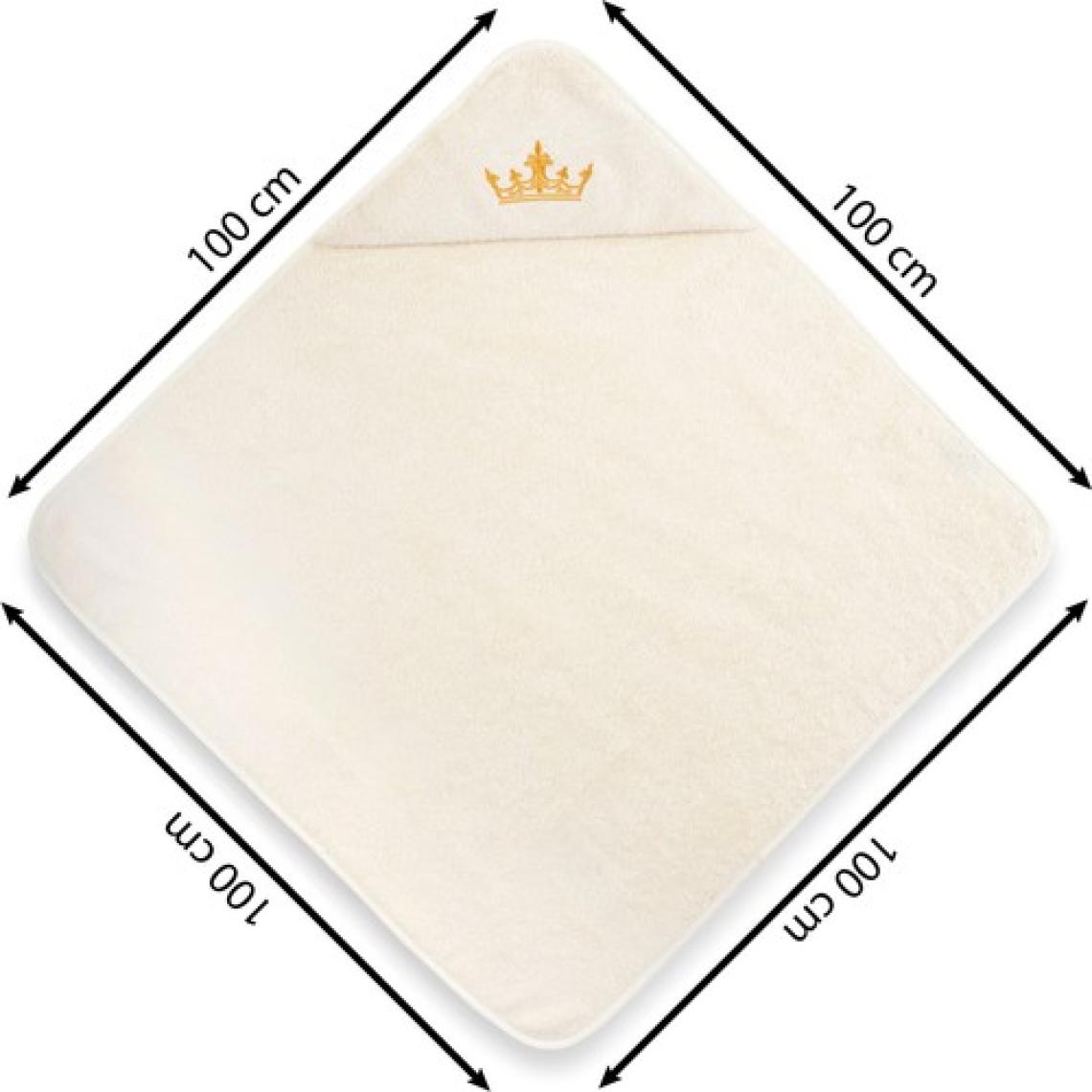 Eifin (100X100CM) Bambu Taç Nakışlı Özel Kutusunda Bebek Havlu Kundak Ve Kese Seti