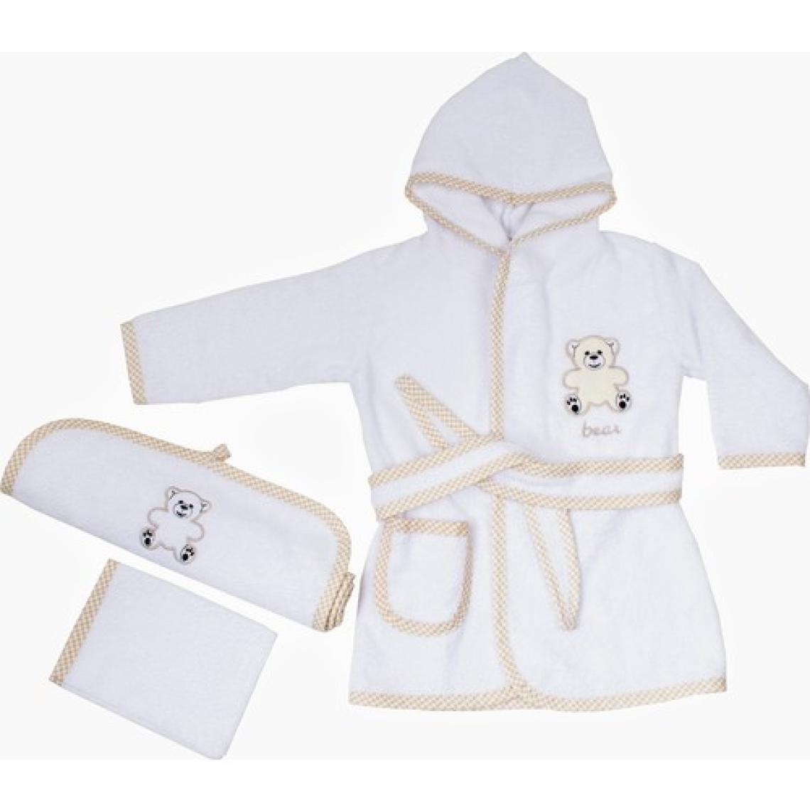 Nazbaby Bebek Bornozu Ayıcık (Üçlü)