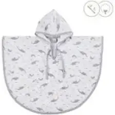 Tinylamb Unicorn Fish Bambu - Pamuk Kapşonlu Müslin Panço