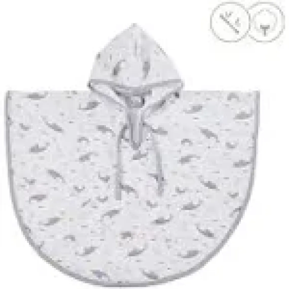 Tinylamb Unicorn Fish Bambu - Pamuk Kapşonlu Müslin Panço