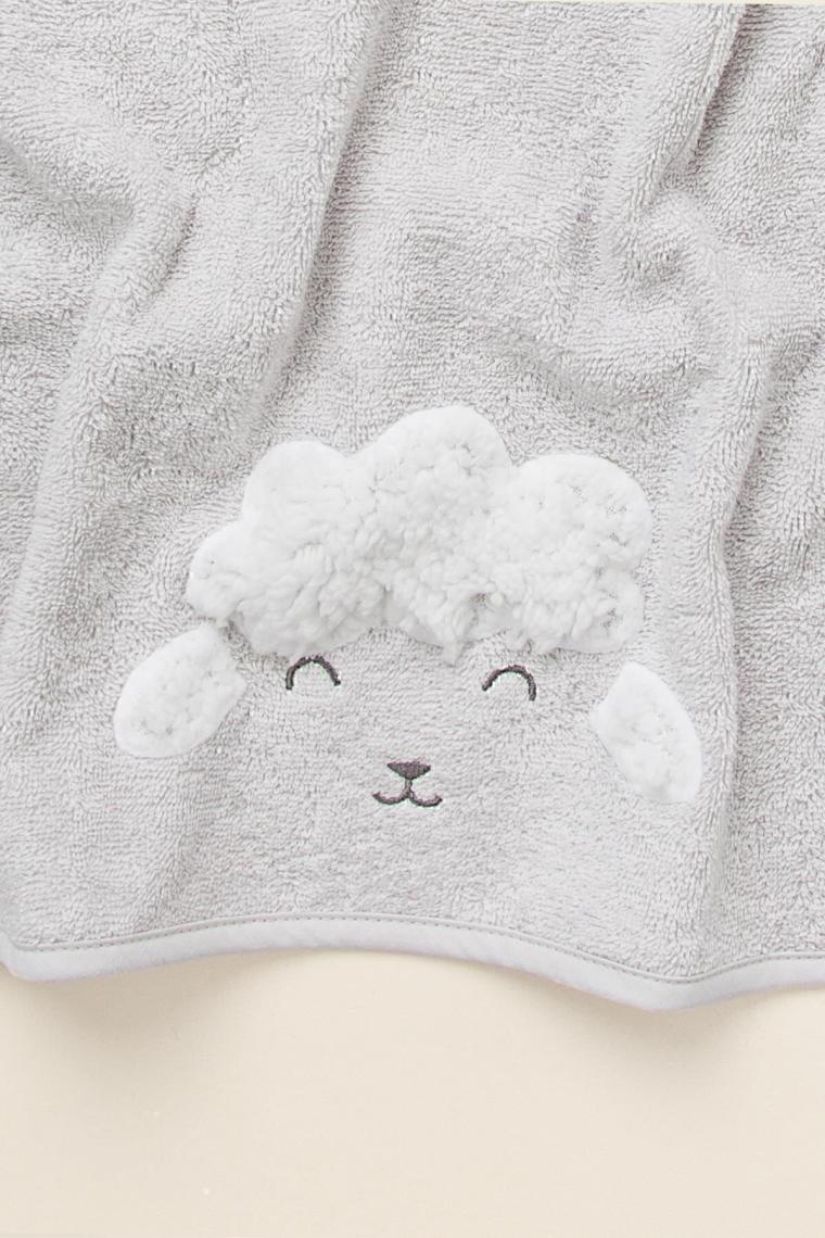 Wooly Bebek Havlusu Açık Gri 50x75