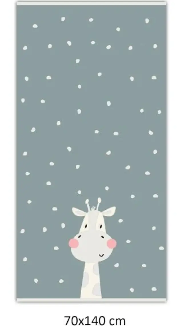 Casadora Baby Zürafa Desenli Velur Havlu - 70 x 140 cm