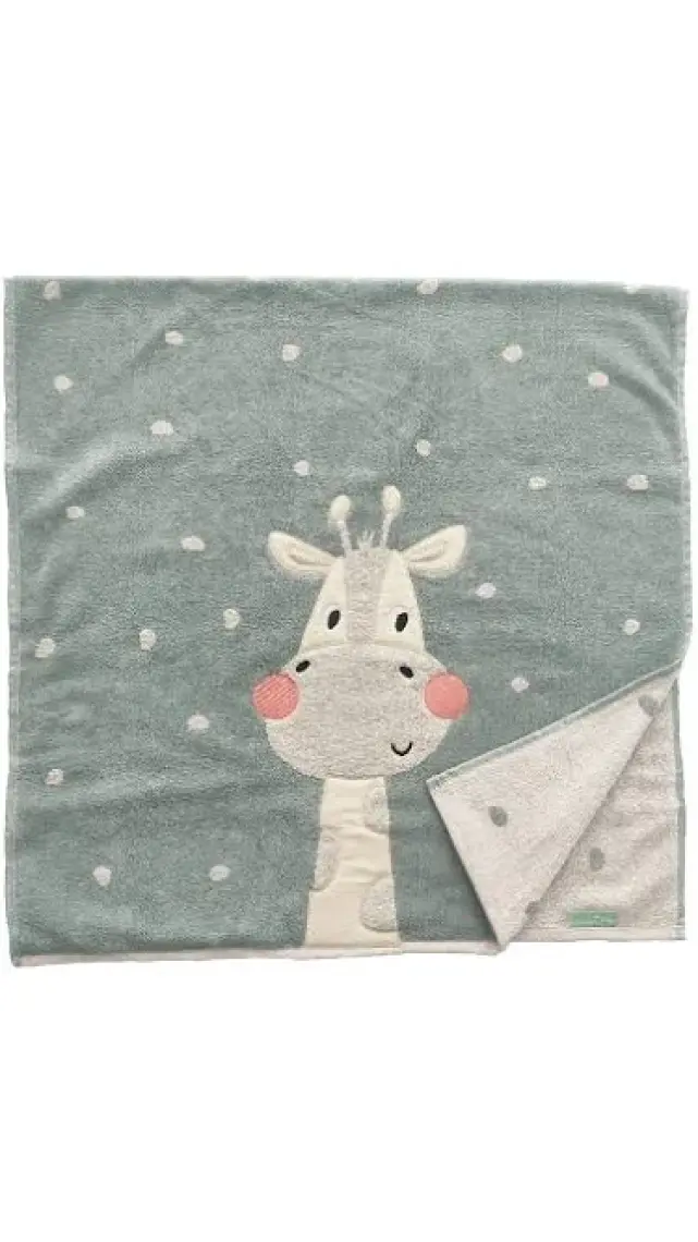 Casadora Baby Zürafa Desenli Velur Havlu - 70 x 140 cm