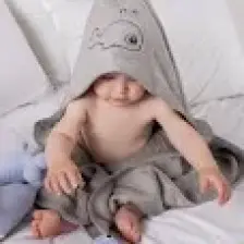 EIFIN Bambu Balık Nakışlı Bebek Havlu Kundak Ve Kese Seti