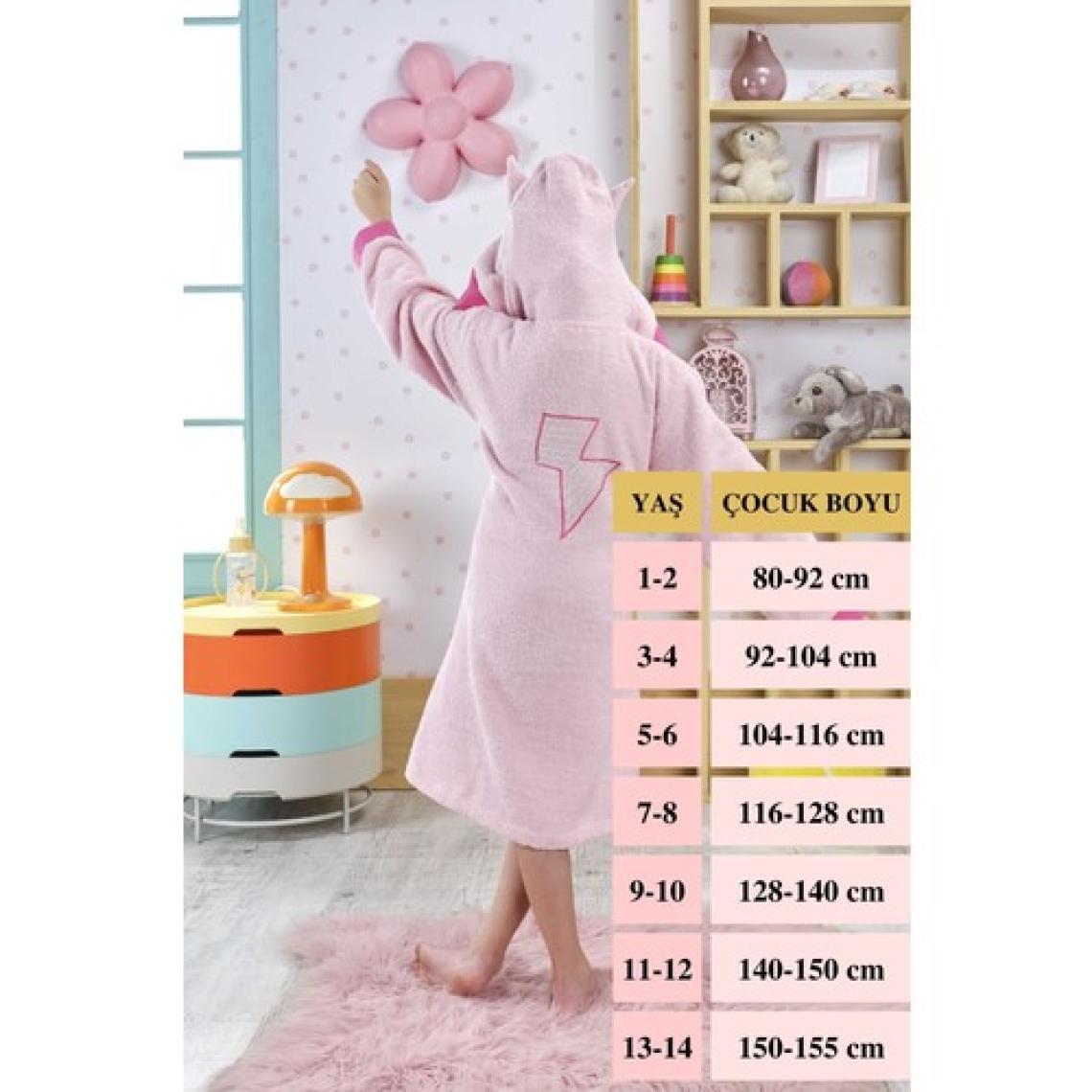 Ely Parker Kız Çocuk Bornozu Pamuklu Kapüşonlu Süper Kahraman Bebek Pembe (0-14 Yaş)