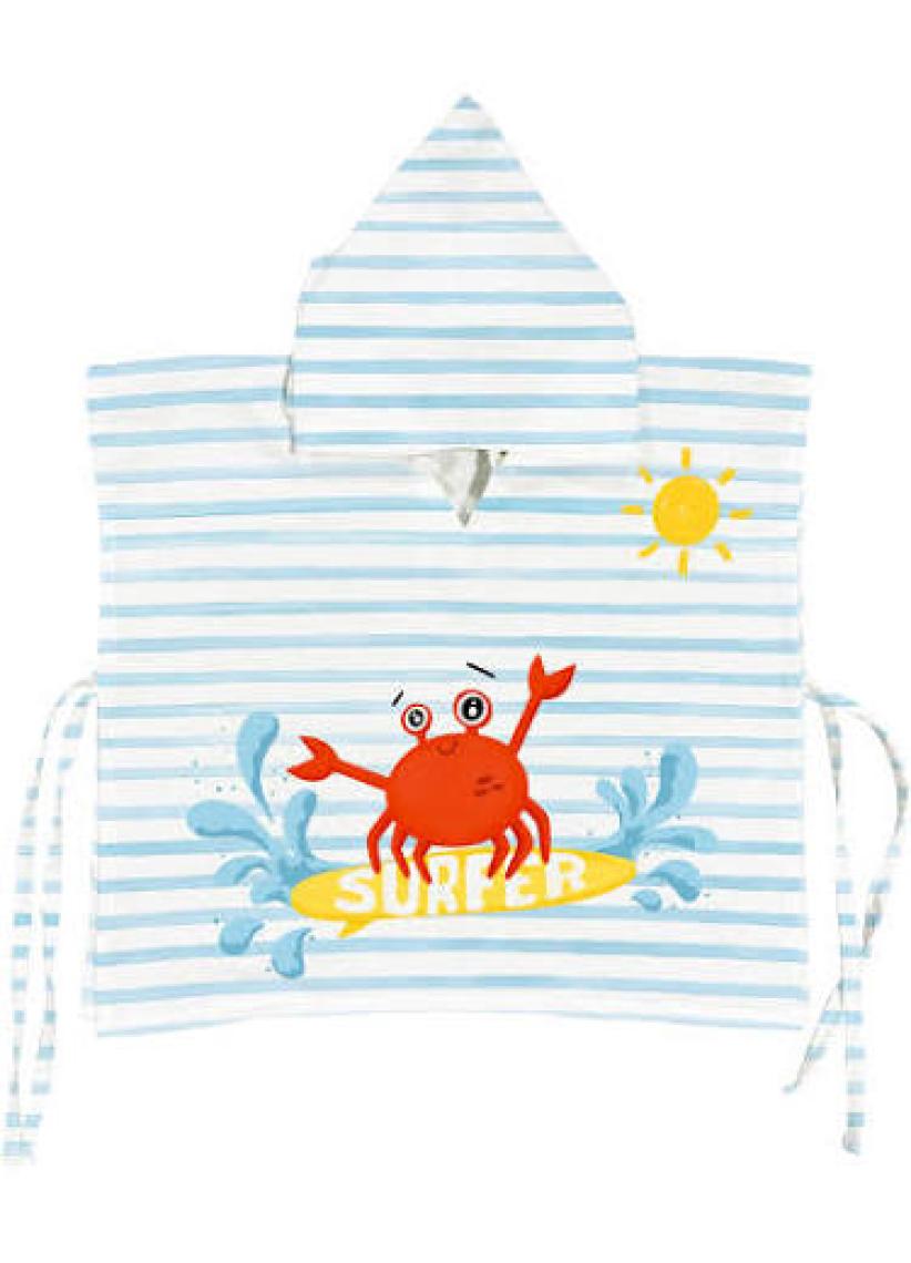 Casadora Baby Surfer Crab %100 Pamuk Bebek / Çocuk Müslin Panço