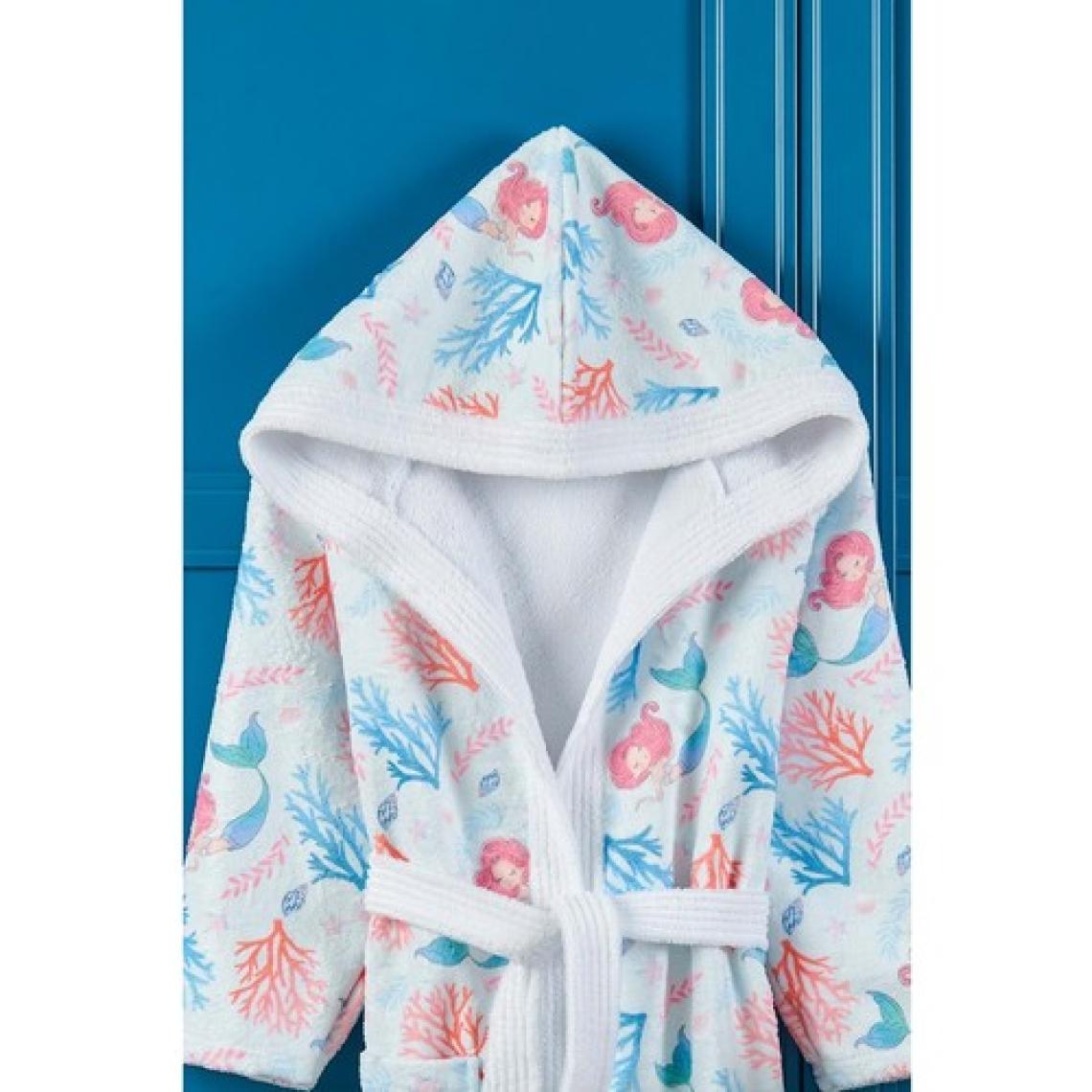 Vevien Home Mermaid Dijital Baskılı Çocuk Bornozu 11-12 Yaş
