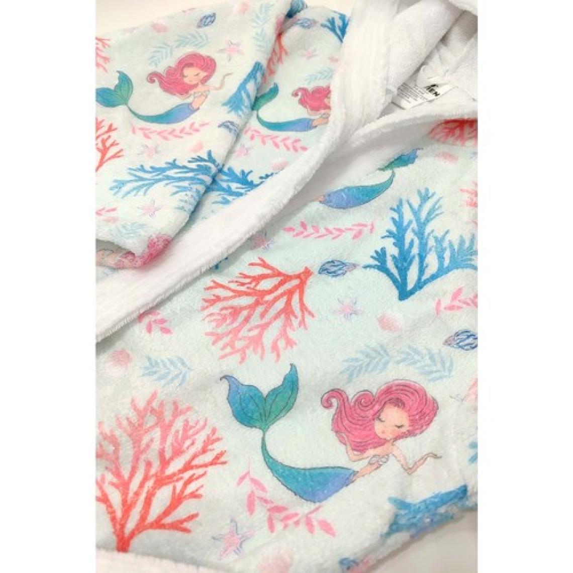 Vevien Home Mermaid Dijital Baskılı Çocuk Bornozu 11-12 Yaş