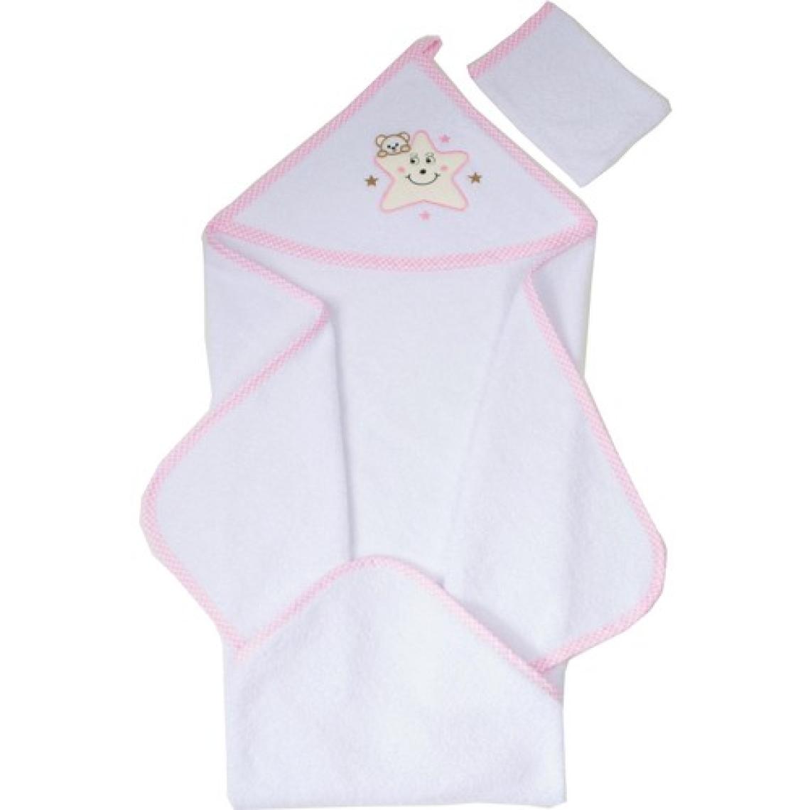 Nazbaby Yıldızlı Bebek Havlusu Pembe