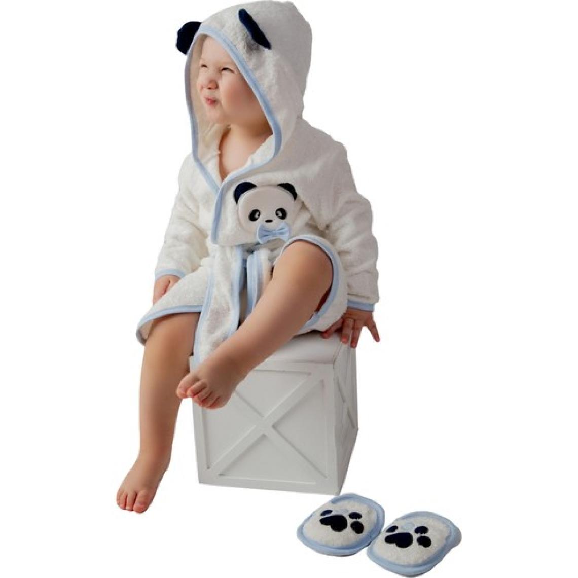 Sare Baby Sarebaby Sevimli Panda Erkek Bebek Bornoz Takımı Yeni Sezon