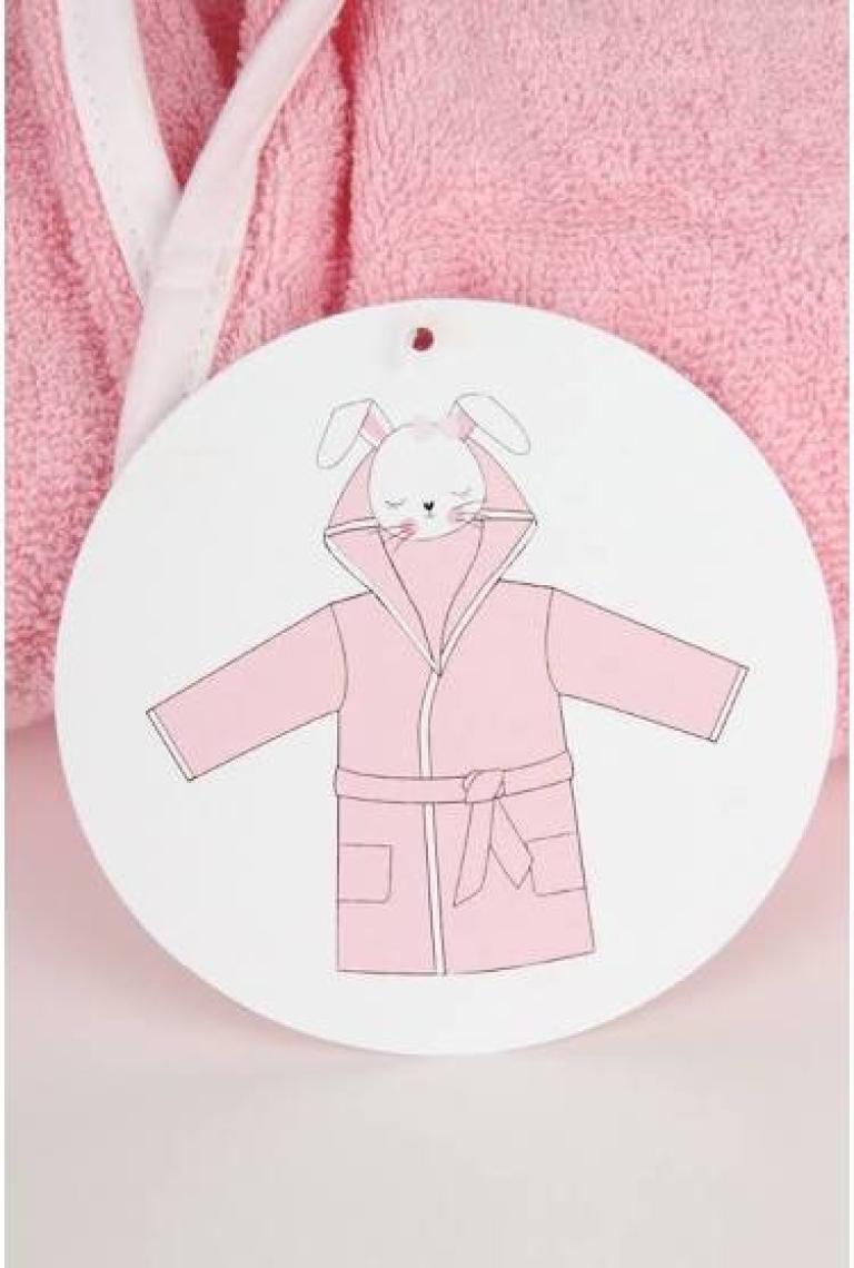 Baveno  Pamuklu Kedi Desenli Çocuk Bornozu