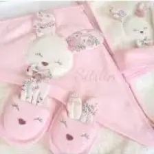Gaye Bornoz Seti Tavşanlı Pembe