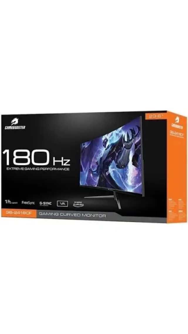 GameBooster GB-2418CF 23.6" 180Hz 1ms VA Panel FullHD  FreeSync, G-Sync Destekli Curved Gaming Monitör
