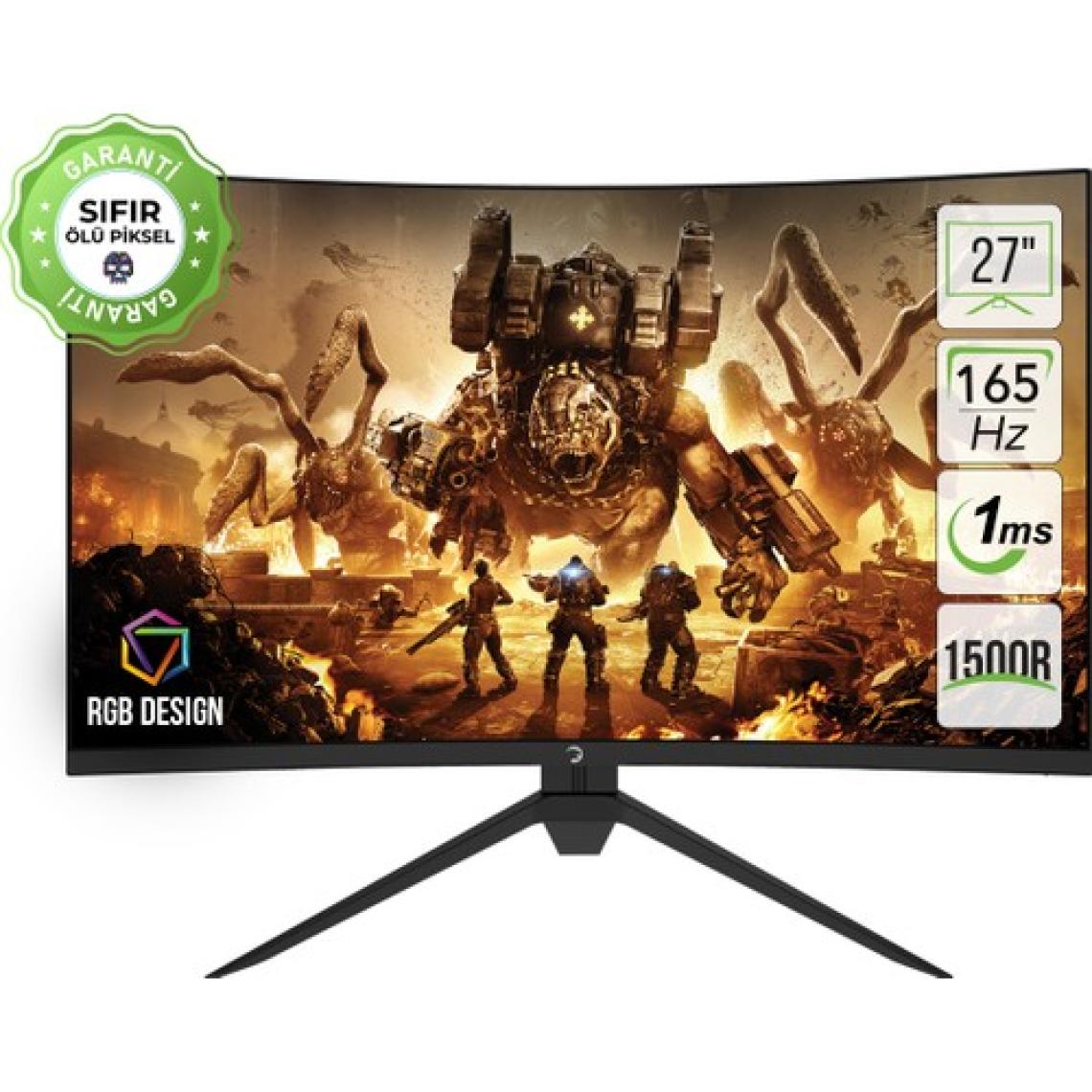 Gamepower Intense X20 27" 165HZ 1ms (HDMI+Display) FreeSync Full HD Curved LED Monitör