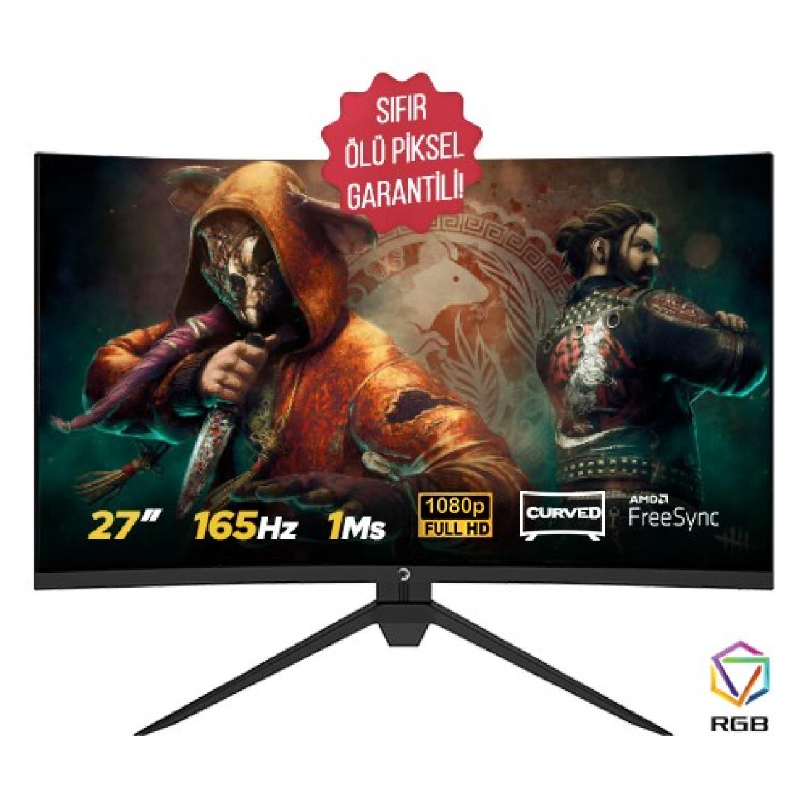 Gamepower Intense X20 27" 165HZ 1ms (HDMI+Display) FreeSync Full HD Curved LED Monitör