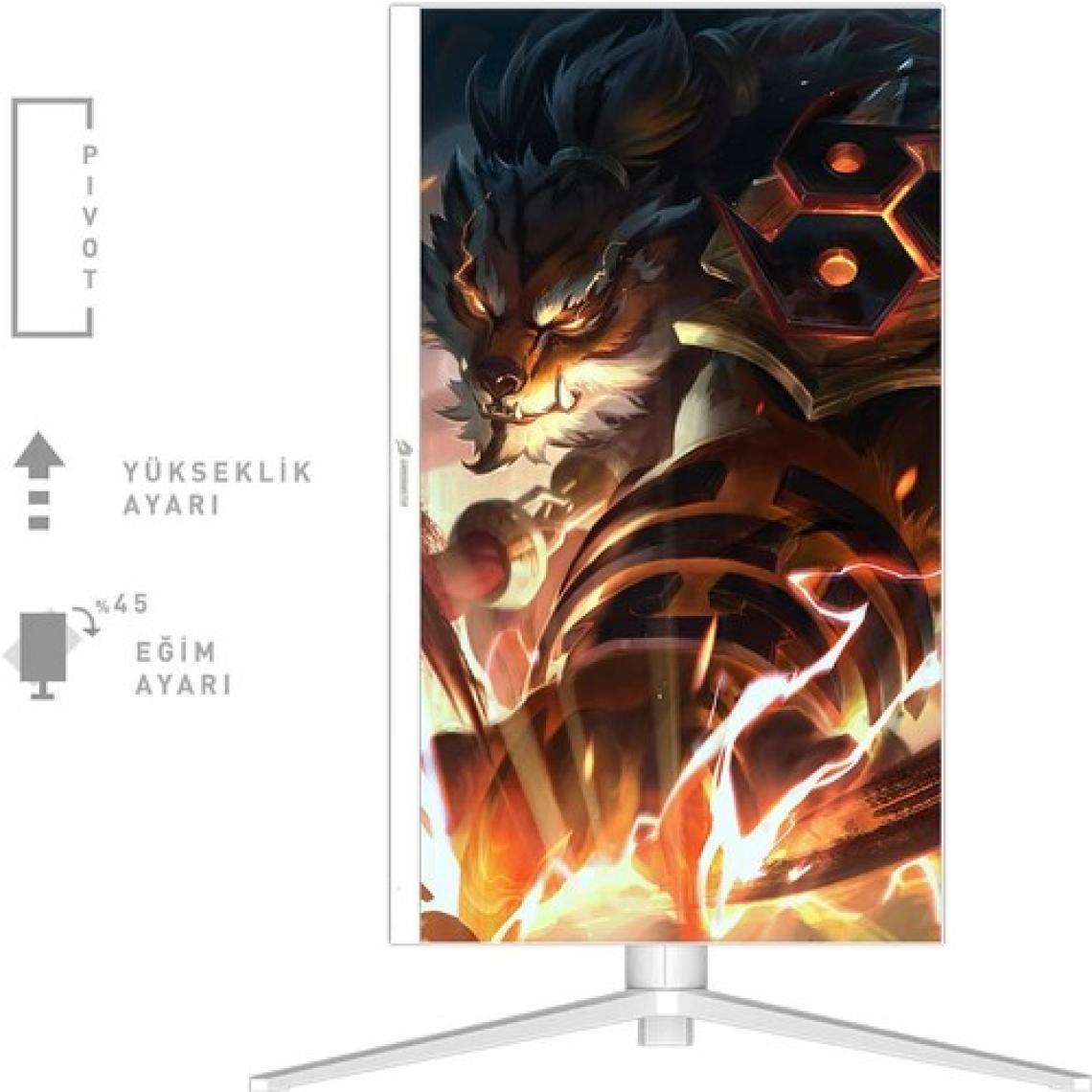 Gamebooster GB-2718FFW 27"165hz 0.5ms Ss IPS Fhd 1xhdmı 2.0 , 1*dp Oynar Ayak Beyaz Gaming Monitör