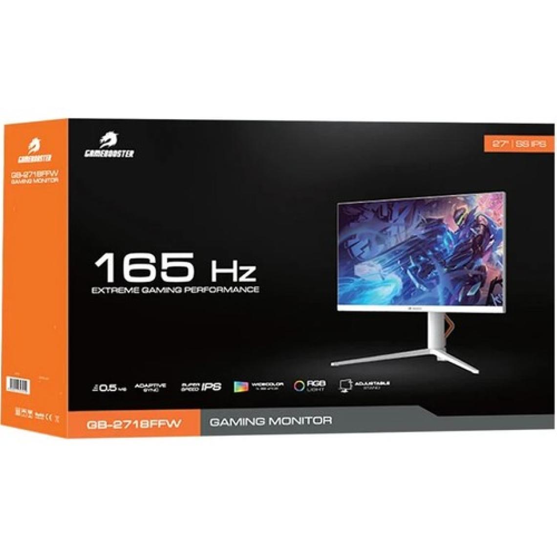 Gamebooster GB-2718FFW 27"165hz 0.5ms Ss IPS Fhd 1xhdmı 2.0 , 1*dp Oynar Ayak Beyaz Gaming Monitör