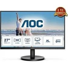 Aoc 27" Q27B3MA 75Hz 4ms Qhd HDMI Dp Va Flat Antiglare Freesync Monitör