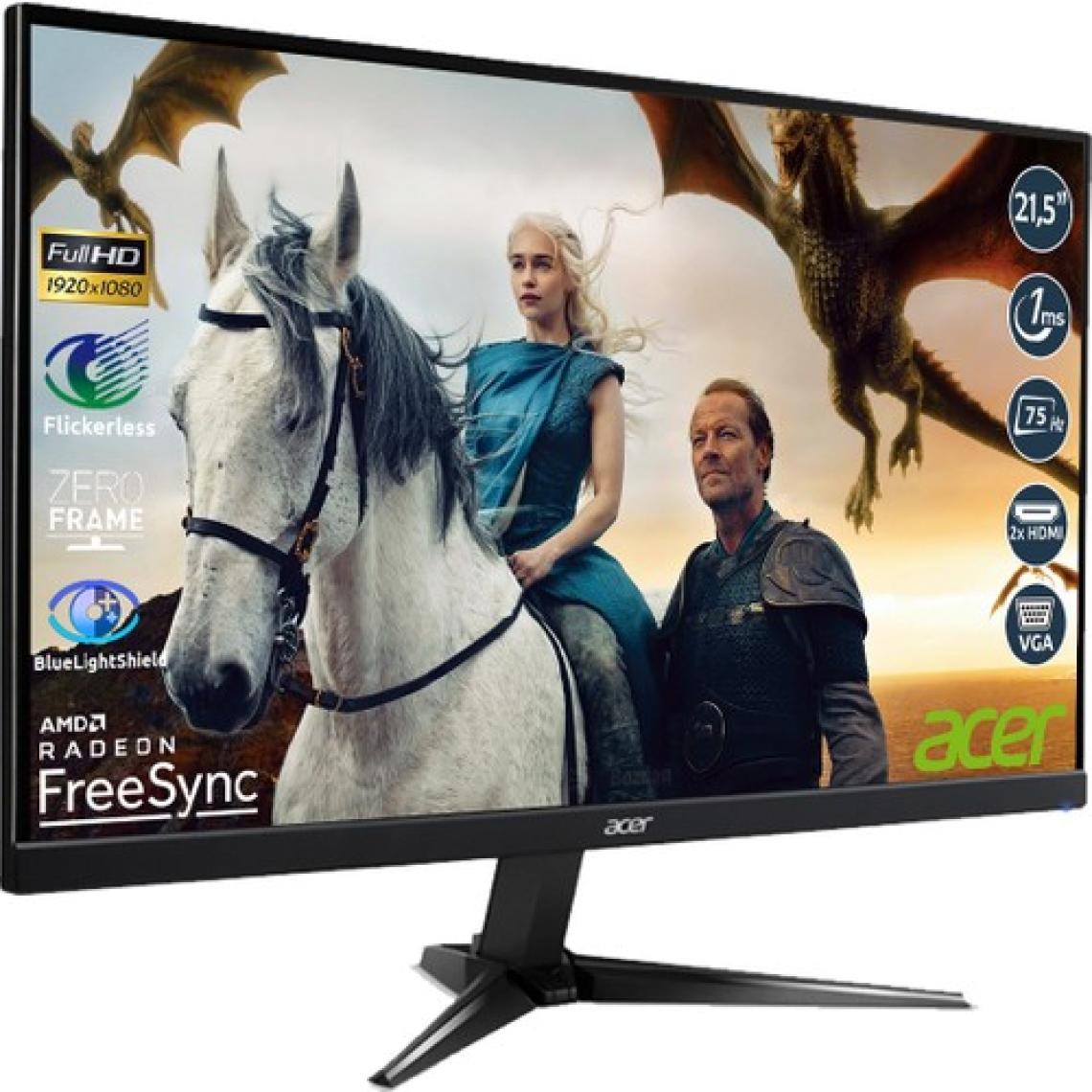 Acer QG221Q 21,5"  75Hz 1ms (Hdmı+Vga) Freesync Full HD LED Monitör UM.WQ1EE.001