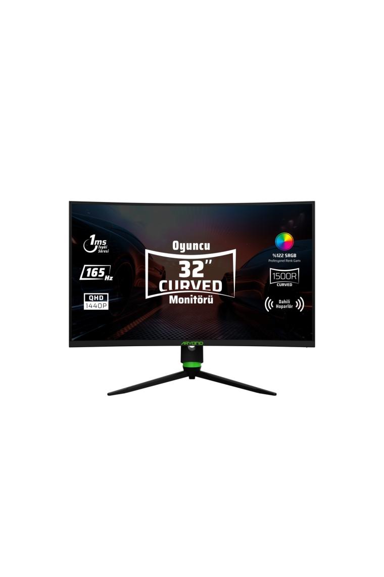 Aryond A32 V1.3 32 Inç Qhd 2560x1440 165 Hz 1 Ms Ince Çerçeve Hoparlörlü Curved Oyuncu Monitörü