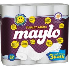 Maylo Ultra Yumuşak 3 Katlı Tuvalet Kağıdı - 32 Rulo, Ekstra Dayanıklı ve Rahat