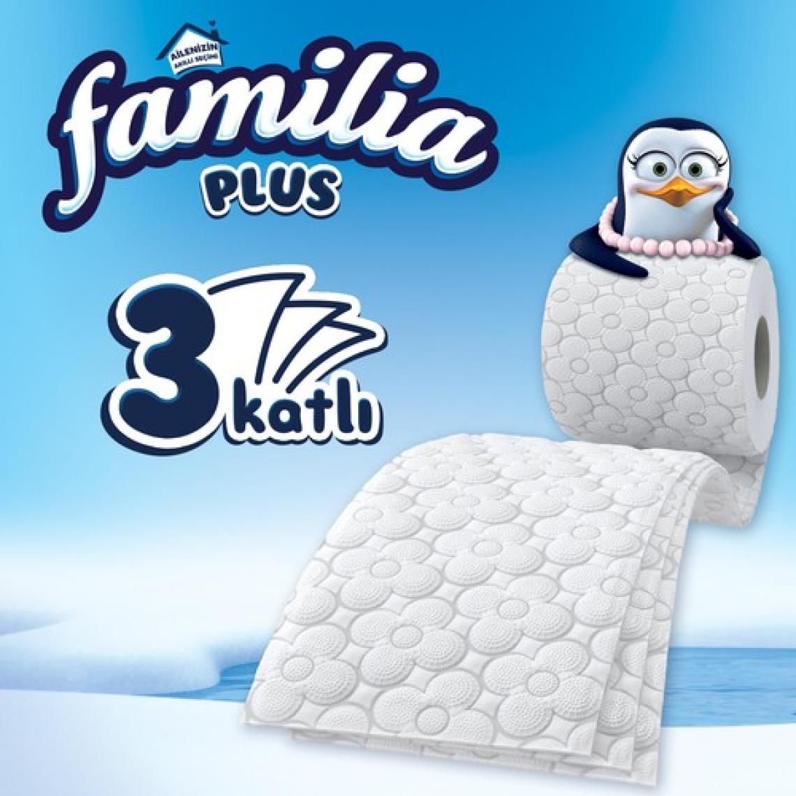 Familia Plus 32 Rulo 3 Katlı Beyaz Tuvalet Kağıdı - %100 Saf Selüloz, Hipoalerjenik ve Pamuk Özlü Özellikleriyle