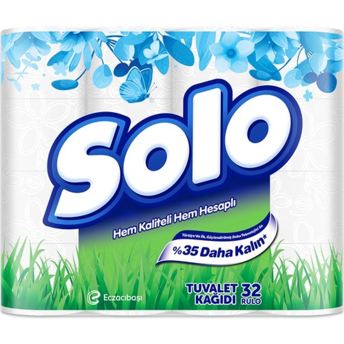 Solo 96 Rulo 2 Katlı Ultra Yumuşak ve Süper Dayanıklı Tuvalet Kağıdı