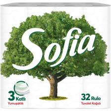 Sofia Ultra Yumuşak 3 Katlı Tuvalet Kağıdı - 32 Rulo, Ekstra Dayanıklı ve Konforlu