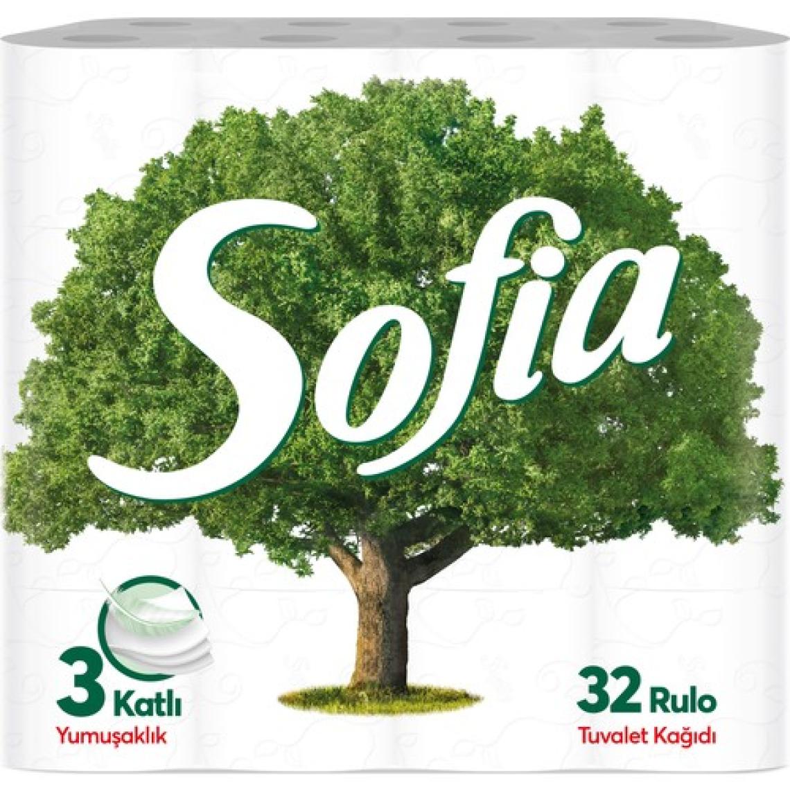 Sofia Ultra Yumuşak 3 Katlı Tuvalet Kağıdı - 32 Rulo, Ekstra Dayanıklı ve Konforlu
