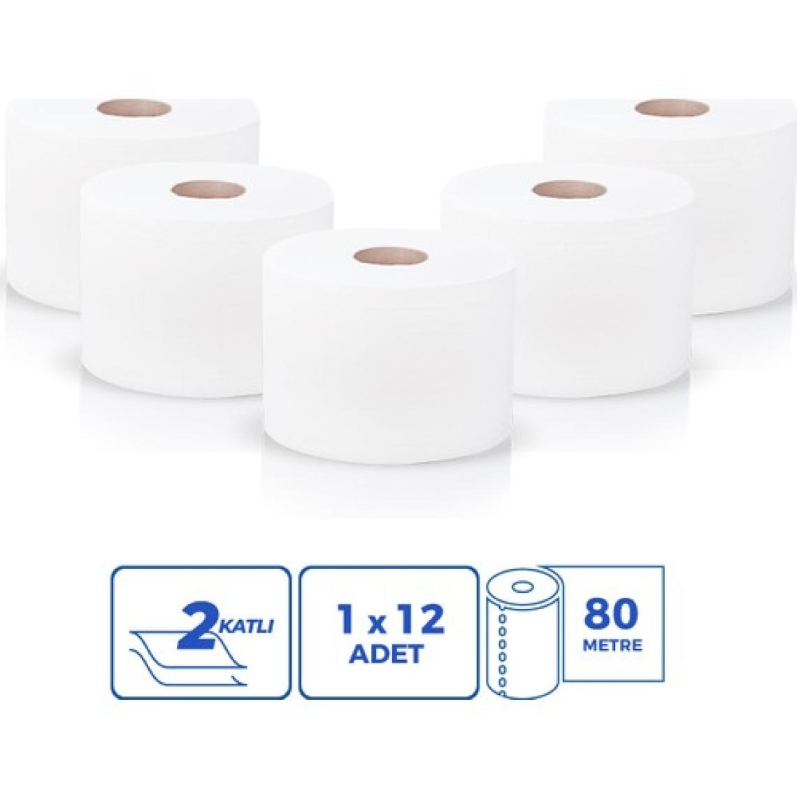 Focus Optımum İçten Çekmeli Tuvalet Kağıdı 12X80 m
