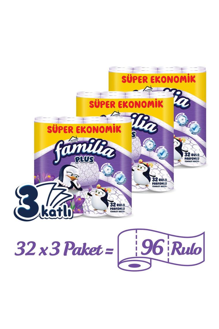 Familia Plus Parfümlü Tuvalet Kağıdı 96 Rulo (32 Rulo x 3 Paket)