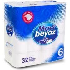 Mavi Beyaz 2 Katlı 32'li Tuvalet Kağıdı