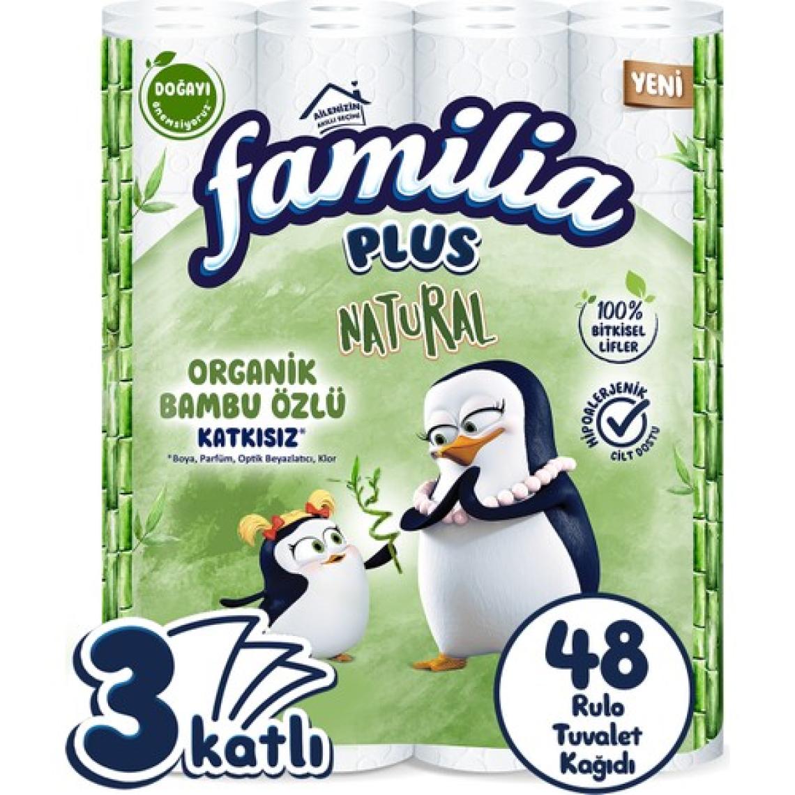 Familia Plus Natural Tuvalet Kağıdı 48 Rulo (16 Rulo x 3 Paket)