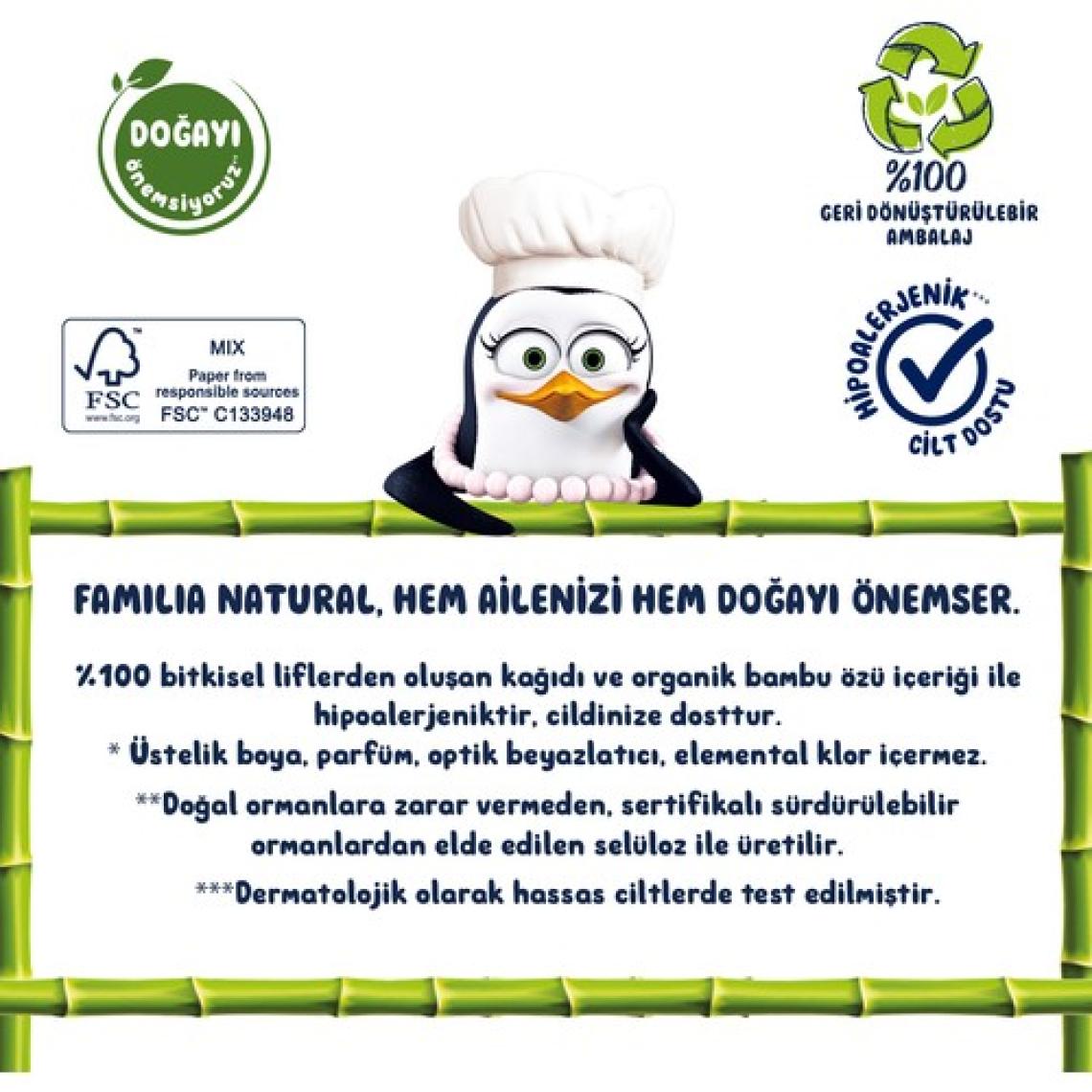Familia Plus Natural Tuvalet Kağıdı 48 Rulo (16 Rulo x 3 Paket)