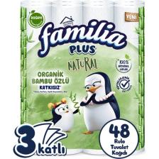 Familia Plus Natural Tuvalet Kağıdı 48 Rulo (16 Rulo x 3 Paket)
