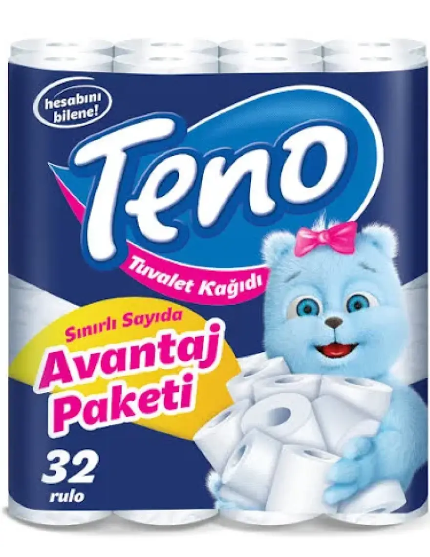 Teno Avantaj Paket Tuvalet Kağıdı 32 Rulo